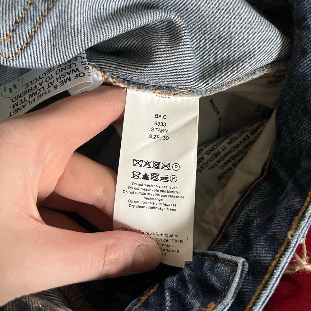 Ganni Barrel Leg Silver Jeans - Picture 3 of 4